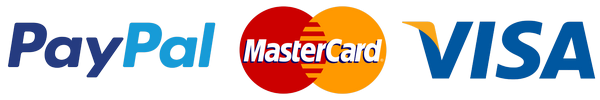 Wir akzeptieren PayPal Mastercard und Visa