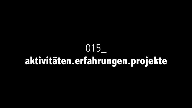 Aktivitäten Erfahrungen Projekte