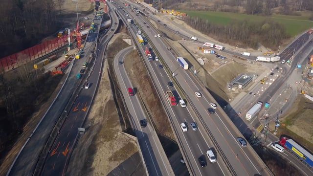 Baustelle Marti AG vor Gubristtunnel