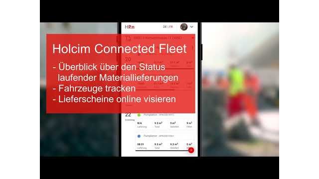 HolcimPartner Baustellenkalender, Connected Fleet & Dokumenten-Plattform HolcimPartner Baustellenkalender, Connected Fleet & Dokumenten-Plattform